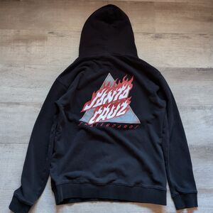 Santa Cruz Skateboards Hoodie L Black Flame Triangle Pullover
